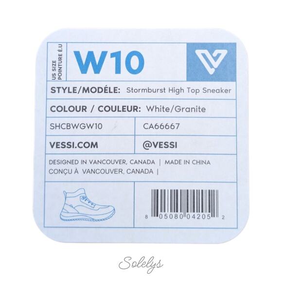 Vessi Stormburst High Womens 10 White Granite Waterproof Knit Sneaker Boot - Picture 7 of 11